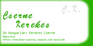 cserne kerekes business card